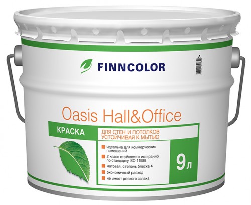 OASIS HALL@OFFICE C 4 краска для стен и потолков устойчивая к мытью 9 л