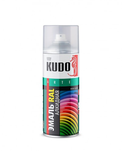 Краска аэрозольная серая 520мл "KUDO" KU-1018